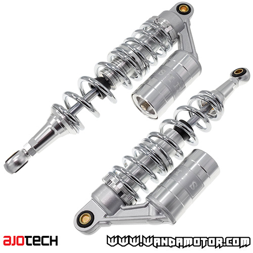 Ajotech Tanked rear shock absorber pair chrome 330mm